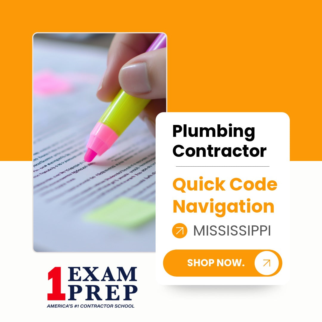 Mississippi Plumbing Contractor Exam Quick Code Navigation