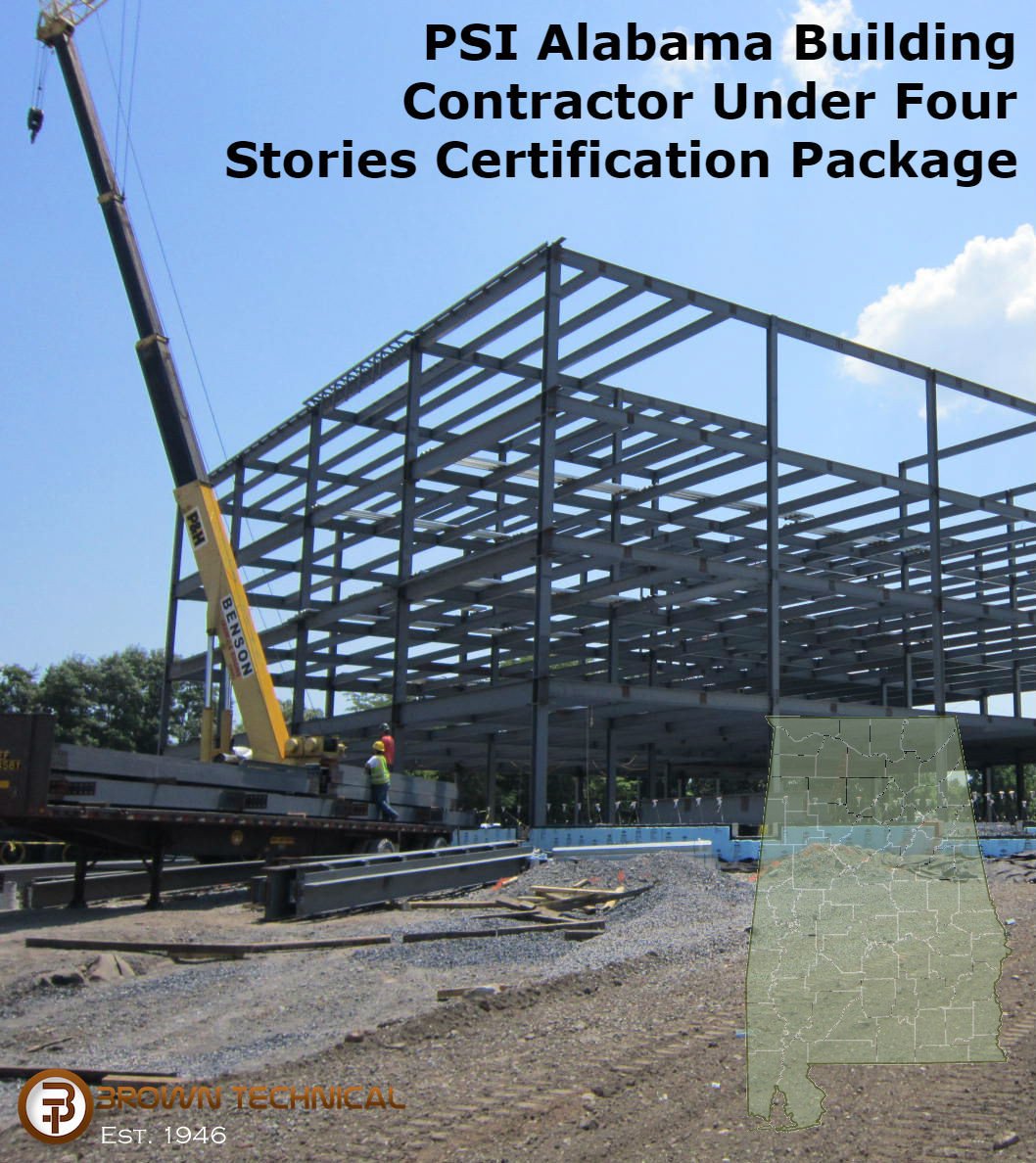 PSI Alabama Building Contractor Under Four Stories Certification Package