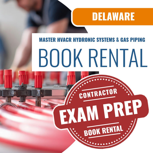 Delaware Master HVACR Restricted Heating Hydronic Systems & Gas Piping Contractor - Books & Courses Rental Package