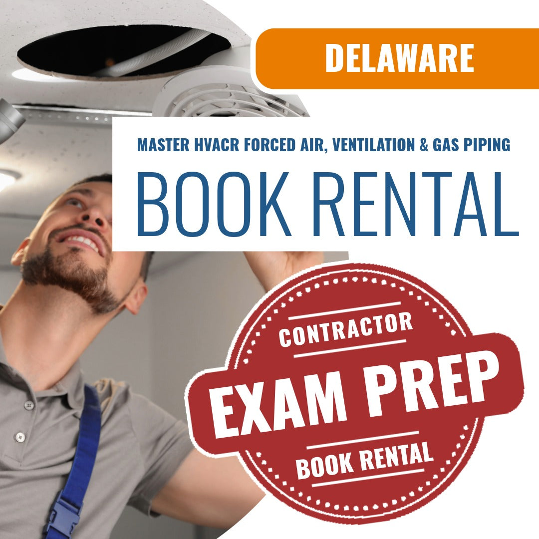 Delaware Master HVACR Restricted Forced Air Systems, Ventilation & Gas Piping Contractor - Books & Courses Rental Package