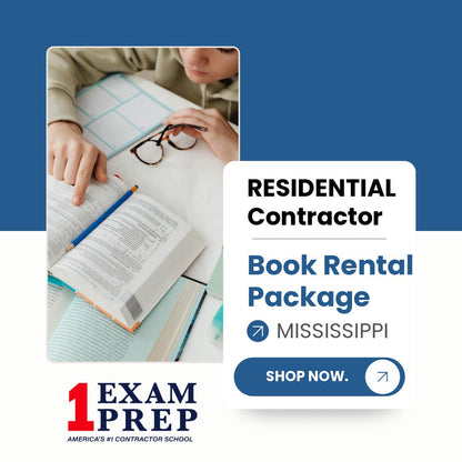 Mississippi Residential Contractor Exam Book Rental Package