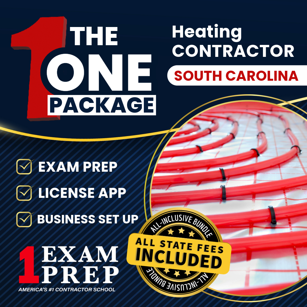 The 1 Package: All-Inclusive South Carolina Heating Contractor Exam, Licensing & Business Setup Solution