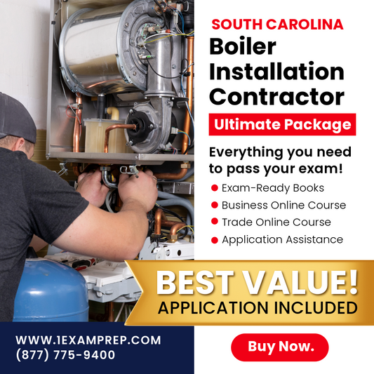 South Carolina Boiler Installation Contractor Ultimate Exam Prep Rental Package