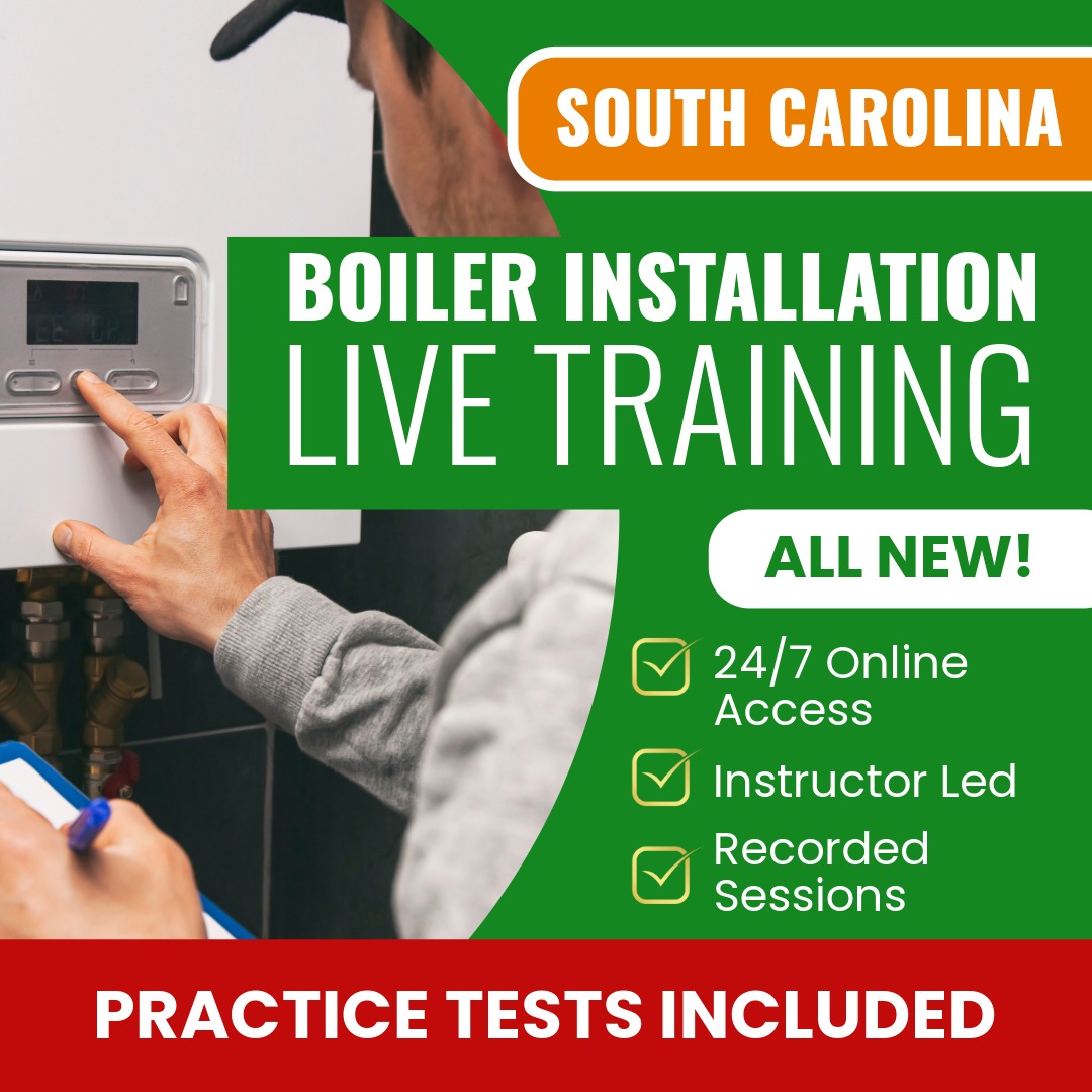 South Carolina Boiler Installation Contractor Exam Prep - Live Virtual + Self Study Training