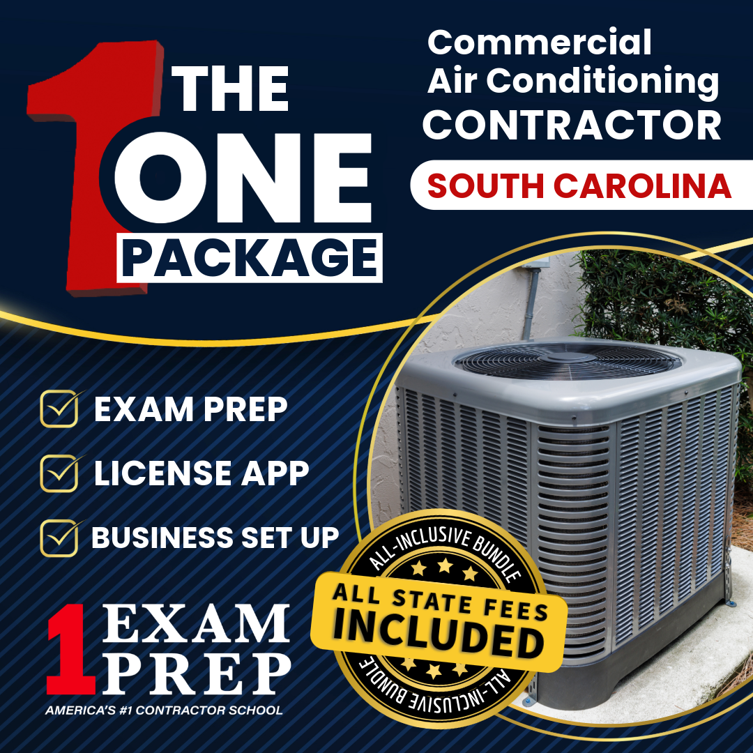 The 1 Package: All-Inclusive South Carolina Commercial Air Conditioning Contractor Exam, Licensing & Business Setup Solution