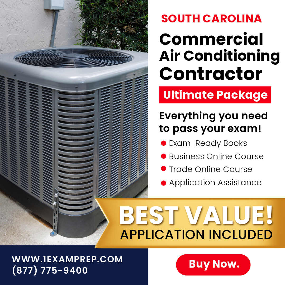 South Carolina Commercial Air Conditioning Contractor Ultimate Exam Prep Rental Package