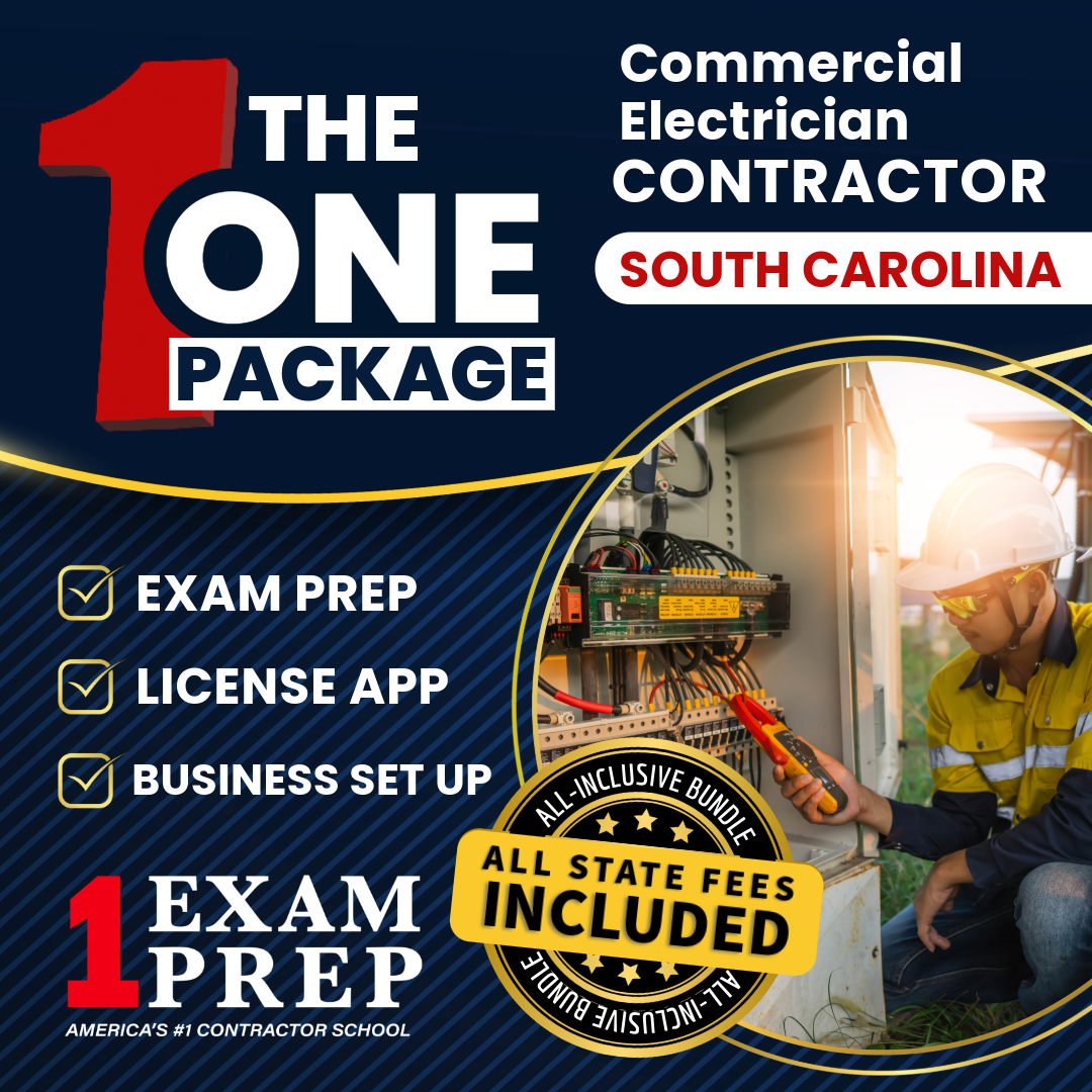 The 1 Package: All-Inclusive South Carolina Commercial Electrician Contractor Exam, Licensing & Business Setup Solution