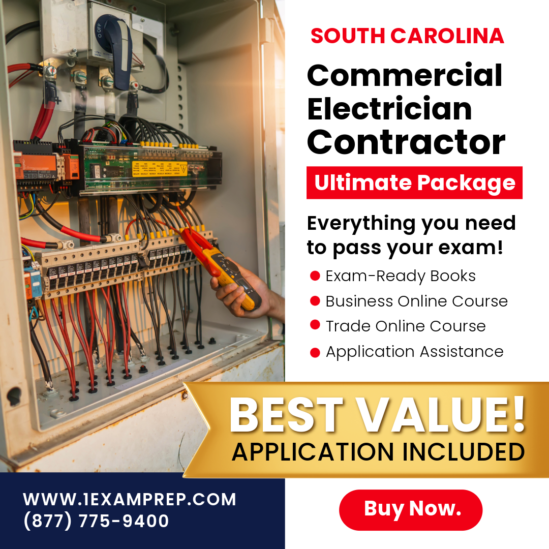 South Carolina Commercial Electrician Contractor Ultimate Exam Prep Rental Package