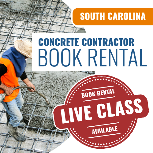 South Carolina Concrete Contractor Exam - Books & Courses Rental Package
