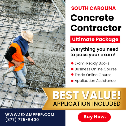 South Carolina Concrete Contractor Ultimate Exam Prep Rental Package