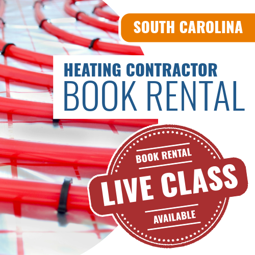 South Carolina Heating Contractor Exam - Books & Courses Rental Package