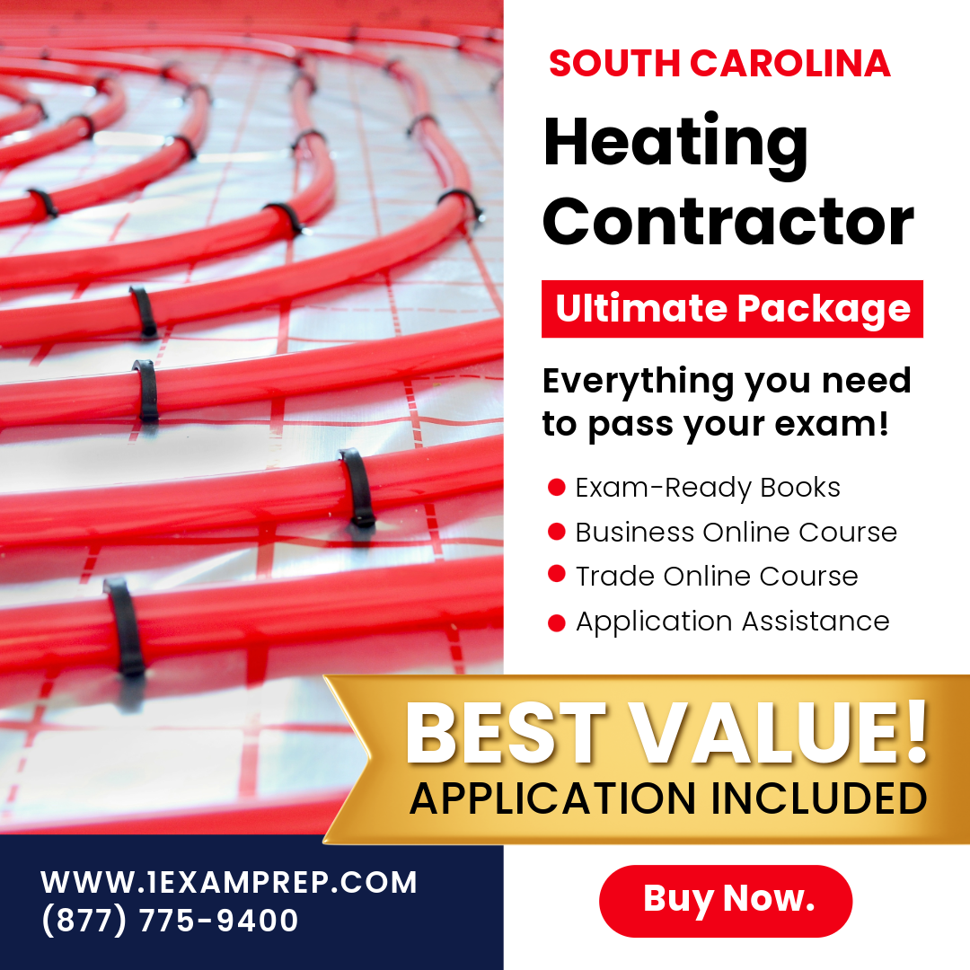 South Carolina Heating Contractor Ultimate Exam Prep Rental Package