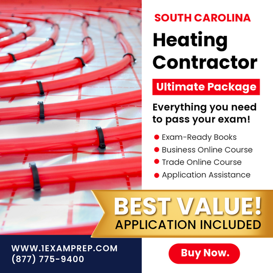 South Carolina Heating Contractor Ultimate Exam Prep Rental Package