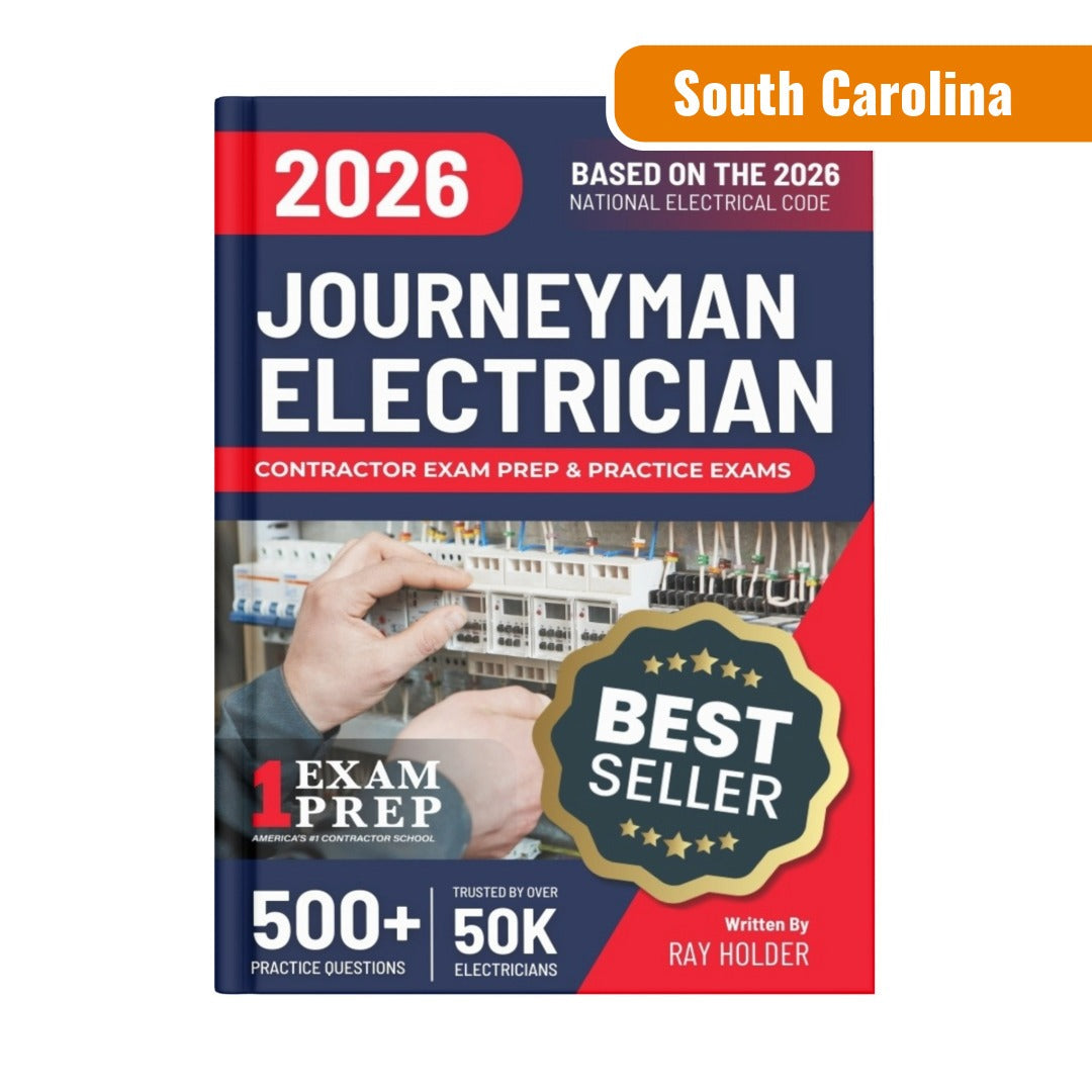 South Carolina 2026 Journeyman Electrician Exam Prep and Study Guide: 12 Practice Exams +2 Full Final Exams: Trusted by 50k Electricians