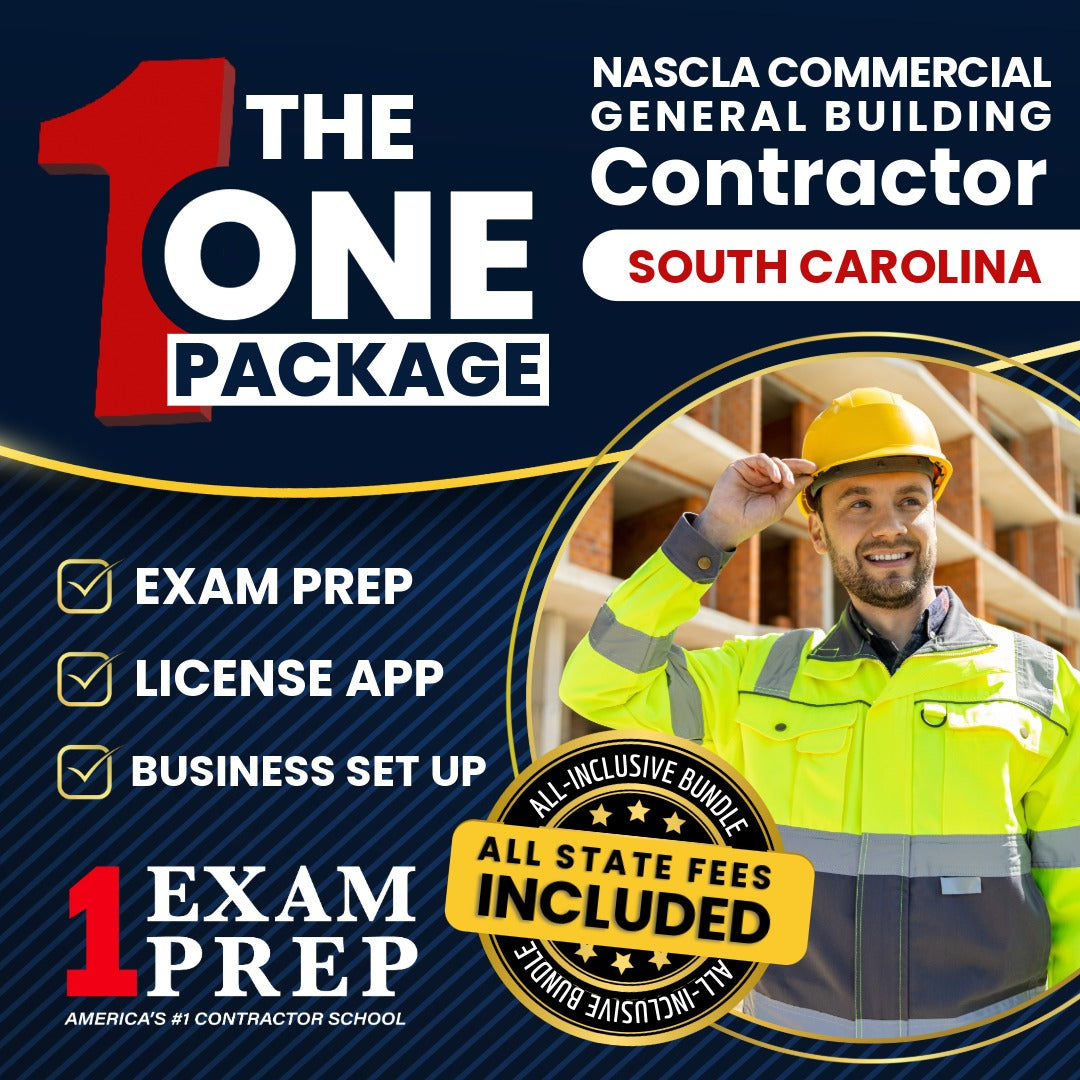 The 1 Package: All-Inclusive South Carolina NASCLA Commercial General Building Contractor Licensing & Business Setup