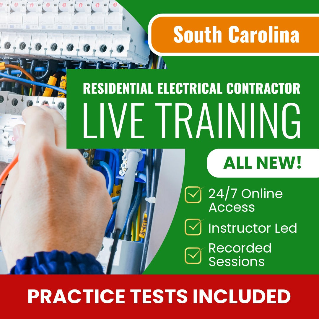 South Carolina Commercial Electrician Exam Prep - Live Virtual + Self Study Training