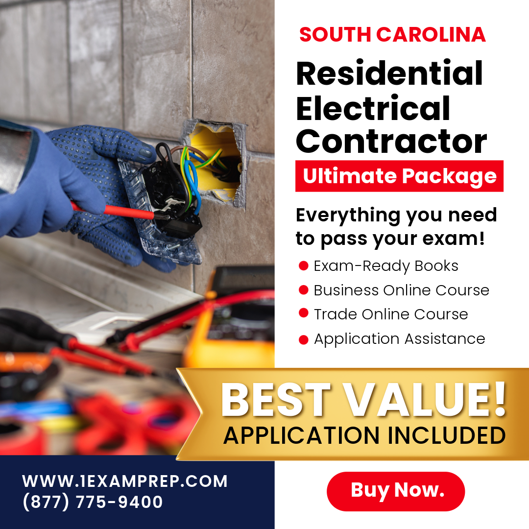 South Carolina Residential Electrical Contractor Ultimate Exam Prep Rental Package