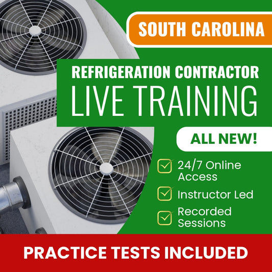 South Carolina Air Conditioning Contractor Exam Prep - Live Virtual + Self Study Training