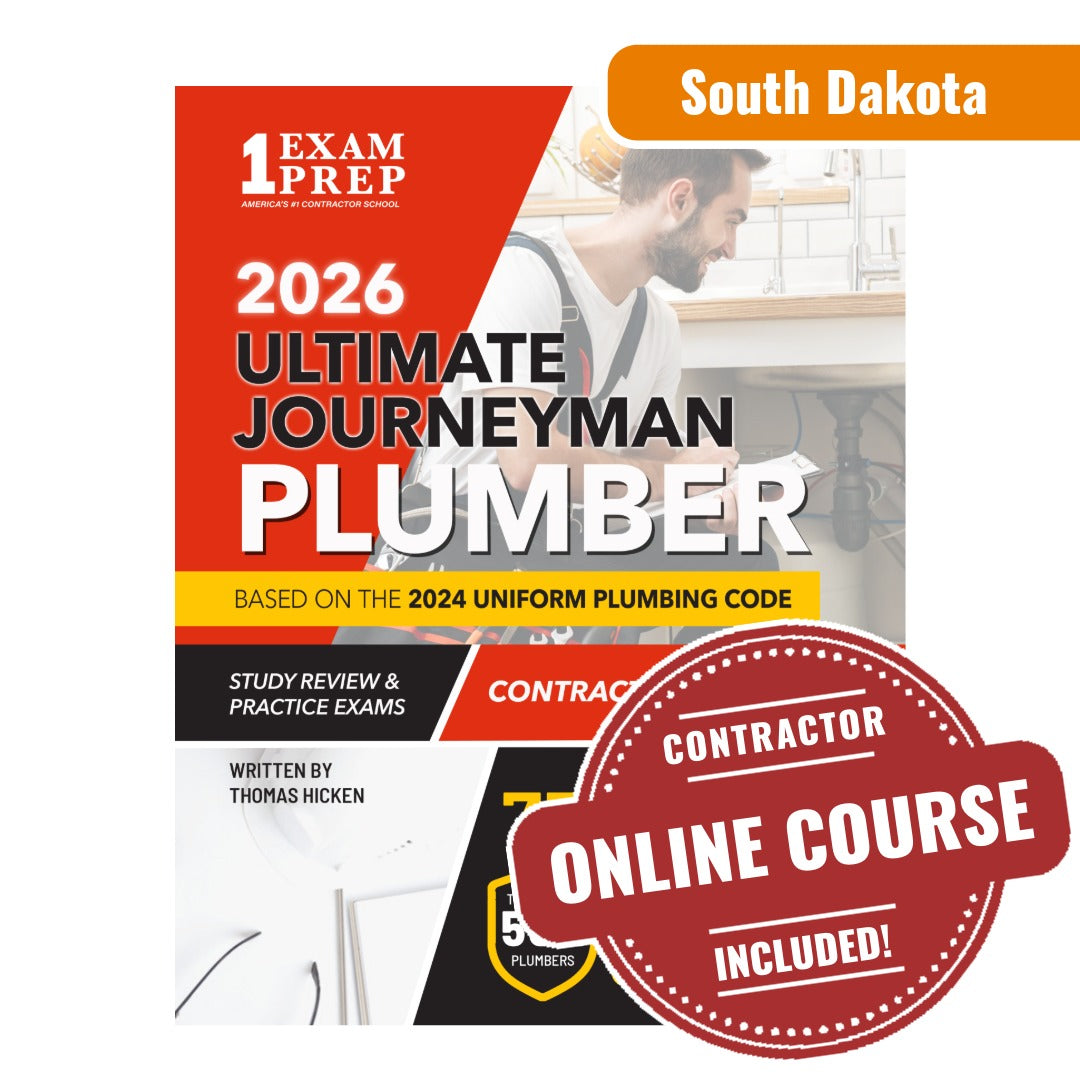 2026 South Dakota Journeyman Plumber Exam Prep Study Guide & Online Course (Based on 2024 UPC)