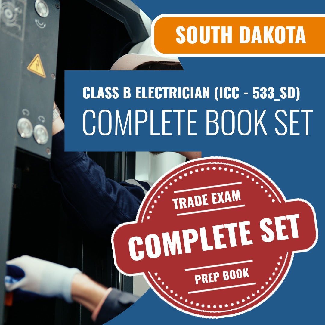 South Dakota Class B Electrician (ICC - 533_SD) Exam Book Package