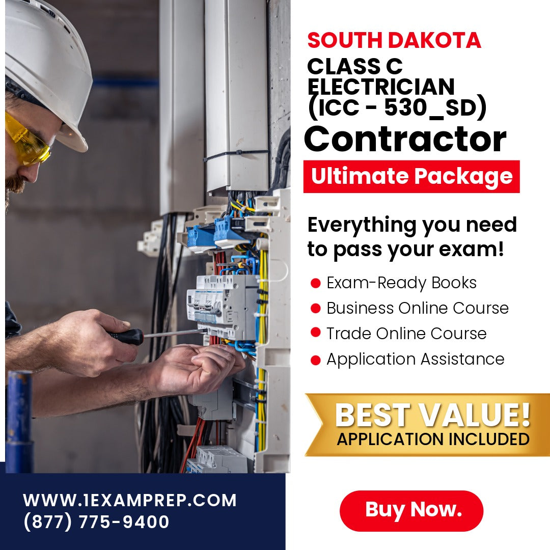 South Dakota Class C Electrician (ICC - 530_SD) Ultimate Exam Prep Rental Package
