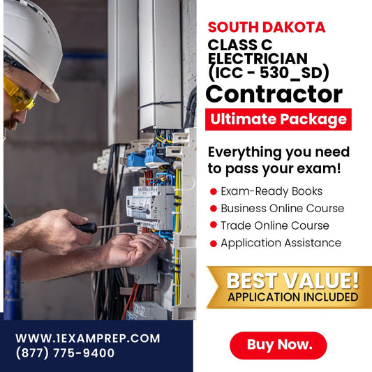 South Dakota Class C Electrician (ICC - 530_SD) Ultimate Exam Prep Rental Package