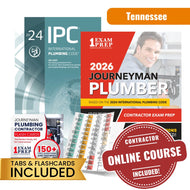 2026 Tennessee Journeyman Plumber Exam Complete Books, Tabs & Course Package (Based on 2024 IPC)