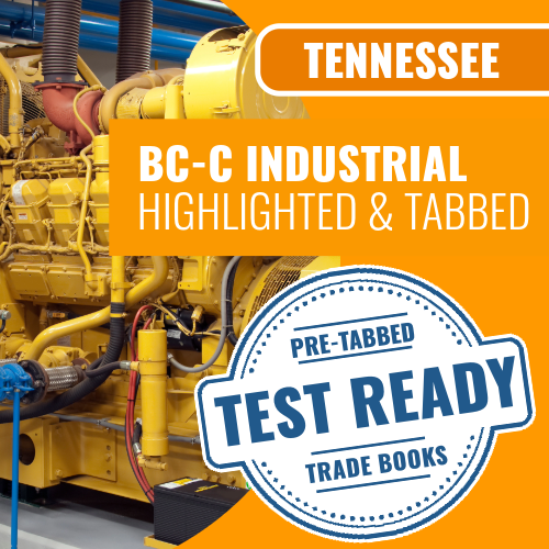 Tennessee BC-C Industrial Contractor Exam Complete Highlighted & Tabbed Book Package (Prov)