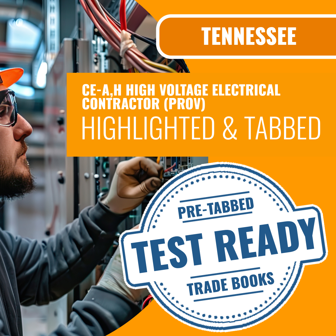 Tennessee CE-A,H High Voltage Electrical Contractor (Prov) Highlighted & Tabbed Book Package