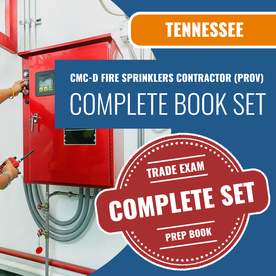 Tennessee CMC-D Fire Sprinklers Contractor (Prov) Exam Book Package