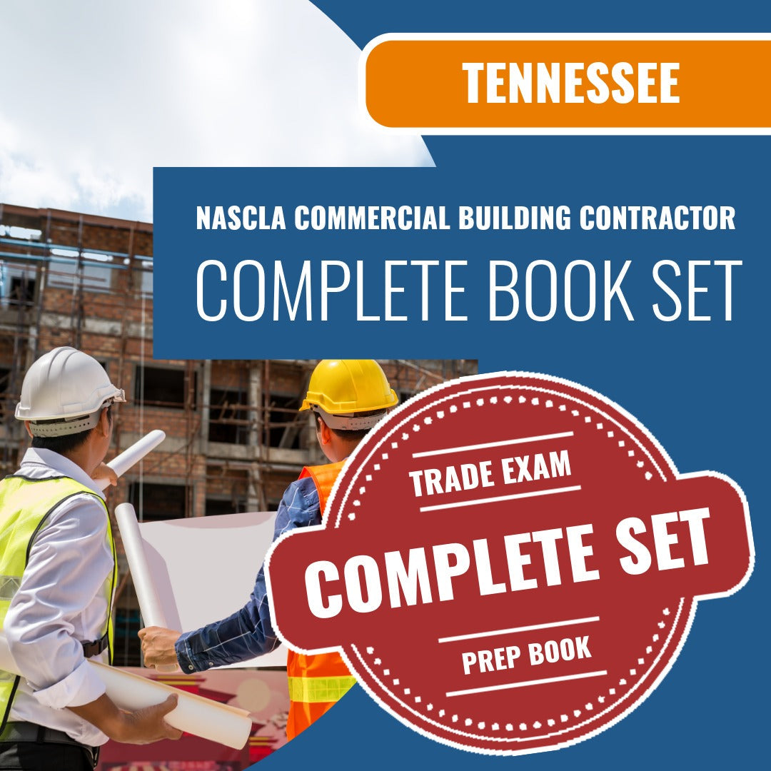 Tennessee NASCLA Commercial Building Contractor Exam Book Package