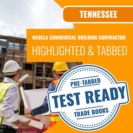 Tennessee NASCLA Commercial General Building Contractor  Highlighted & Tabbed Book Package