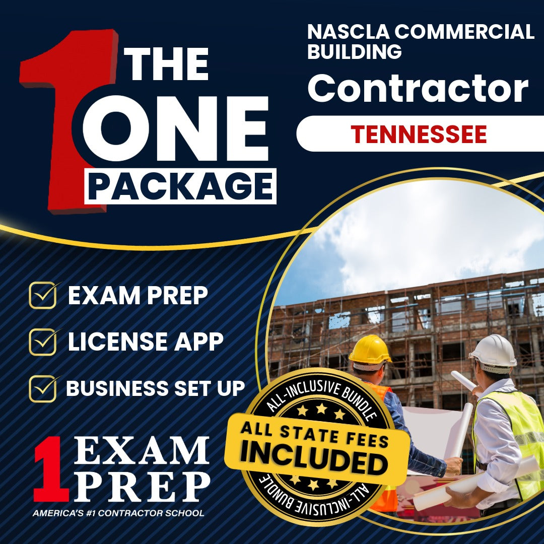 The 1 Package: All-Inclusive Tennessee, NASCLA Commercial Building Contractor Exam, Licensing & Business Setup