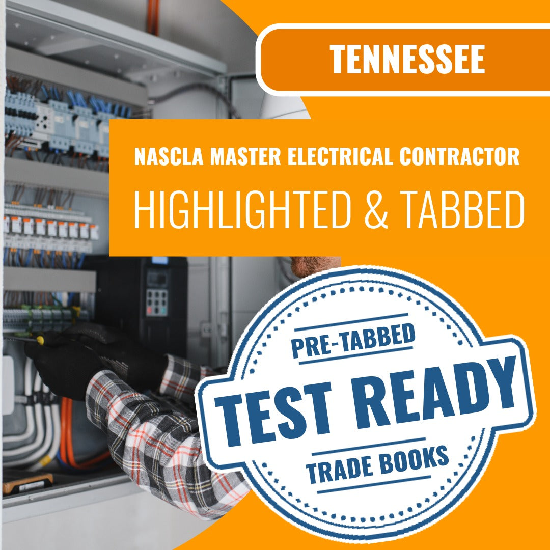 Tennessee Nascla Master Electrical Contractor Highlighted & Tabbed Book Package