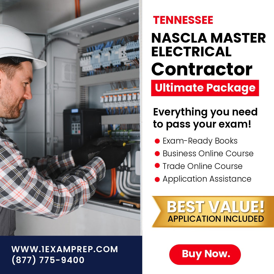 Tennessee Nascla Master Electrical Contractor Ultimate Exam Prep Rental Package