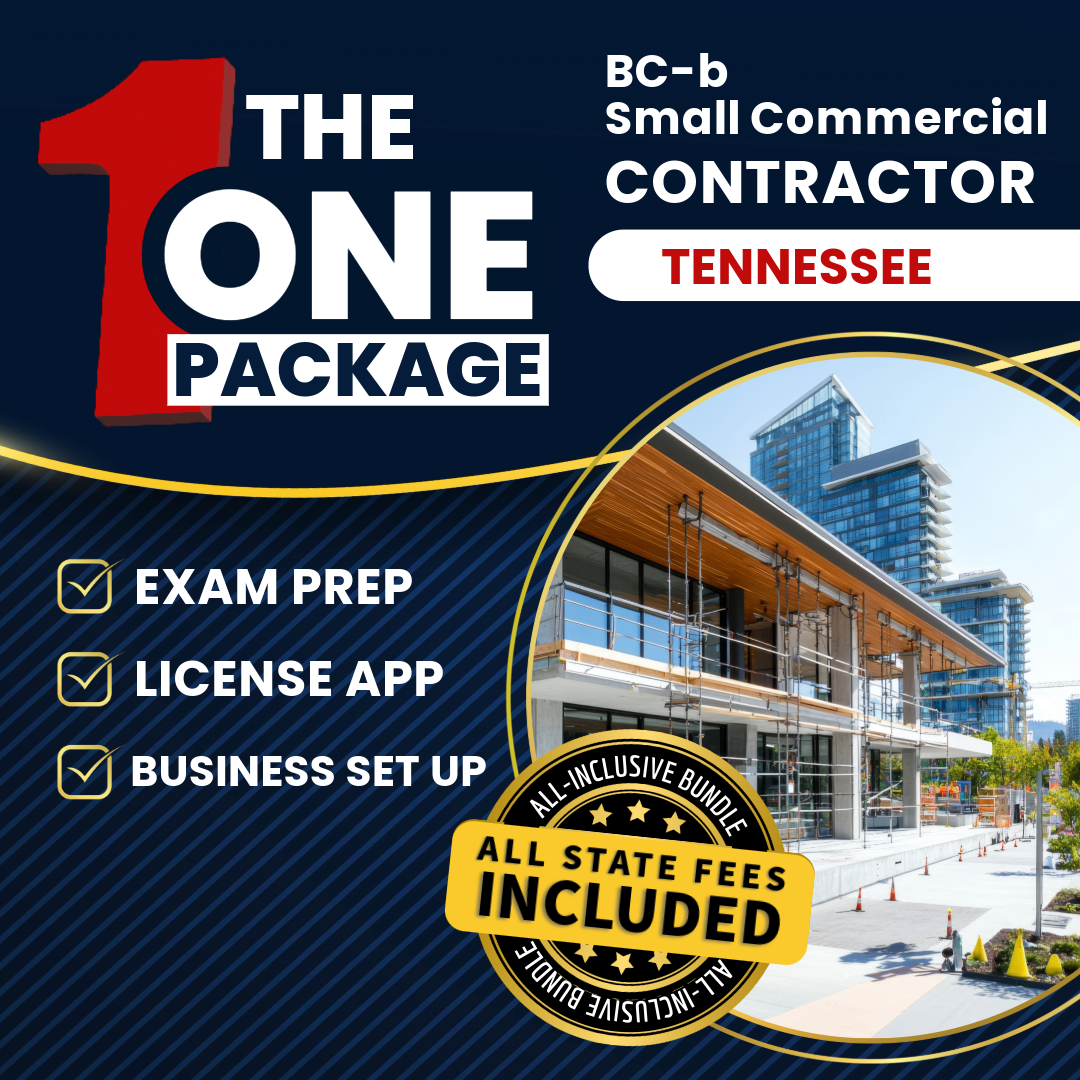 The 1 Package: All-Inclusive Tennessee BC-b - Small Commercial Contractor Exam, Licensing & Business Setup Solution