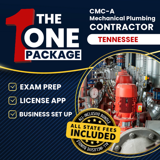 The 1 Package: All-Inclusive Tennessee CMC-A Mechanical Plumbing Contractor Exam, Licensing & Business Setup Solution