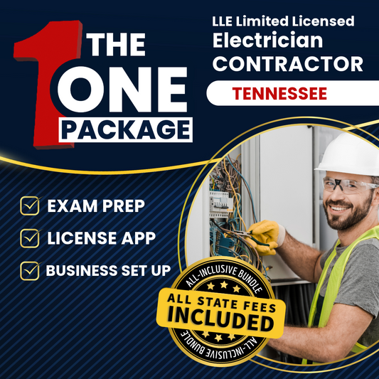 The 1 Package: All-Inclusive Tennessee LLE Limited Licensed Electrician Contractor Exam, Licensing & Business Setup Solution