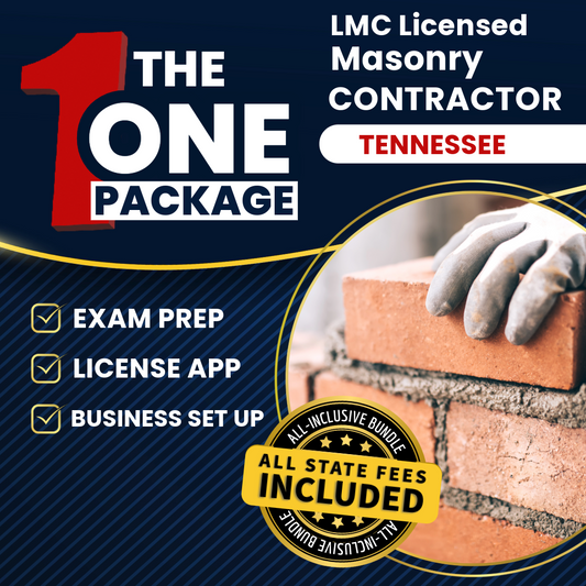 The 1 Package: All-Inclusive Tennessee LMC Licensed Masonry Contractor Exam, Licensing & Business Setup Solution