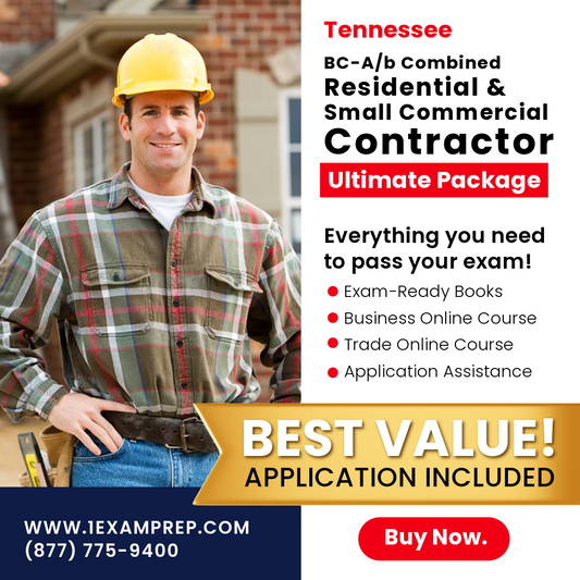 Tennessee BC-A, B (sm) Combined Residential / Small Commercial Ultimate Exam Prep Rental Package (Prov)