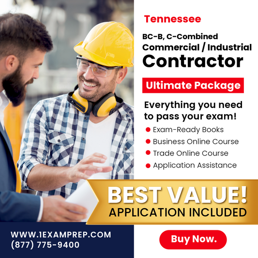 Tennessee BC-B, C-Combined Commercial / Industrial Ultimate Exam Prep Rental Package (Prov)