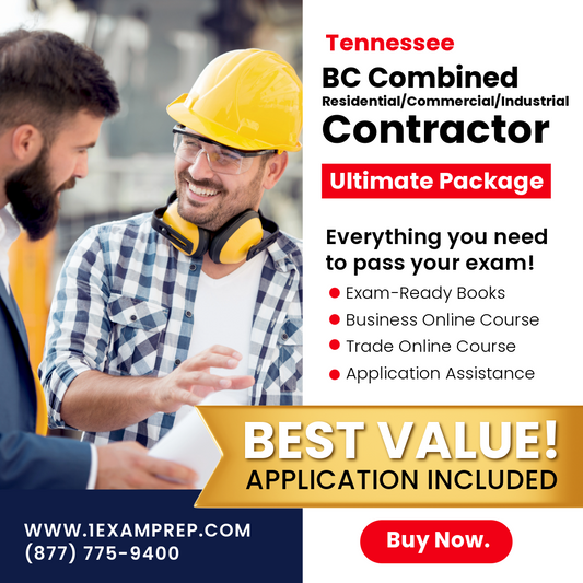 Tennessee BC Combined Residential / Commercial / Industrial Ultimate Exam Prep Rental Package (Prov)