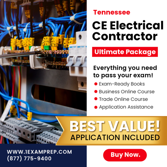 Tennessee CE Electrical Contractor Ultimate Exam Prep Rental Package (Prov)