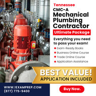 TENNESSEE CMC-A MECHANICAL PLUMBING ULTIMATE EXAM PREP RENTAL PACKAGE