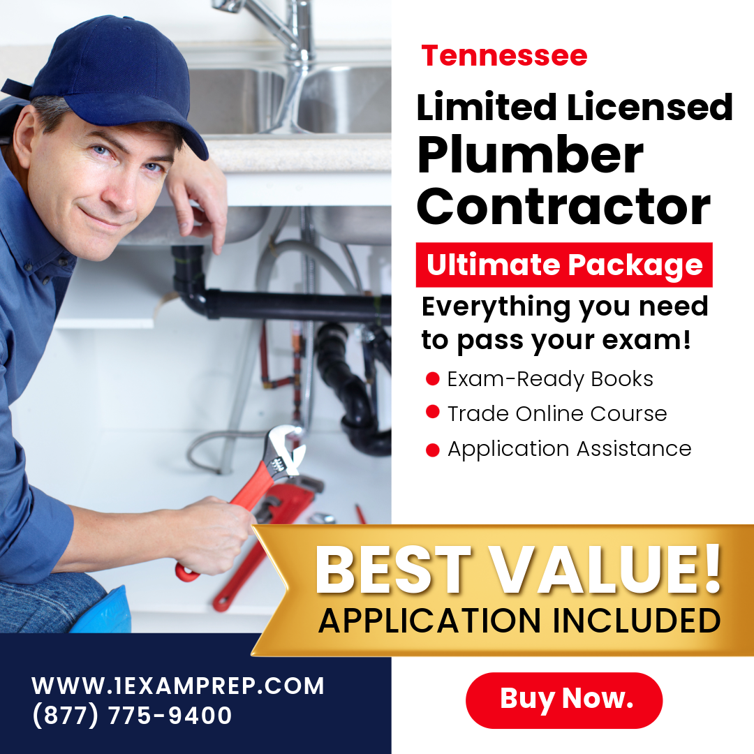 Tennessee Limited Licensed Plumber Contractor Ultimate Exam Prep Rental Package (Prov)