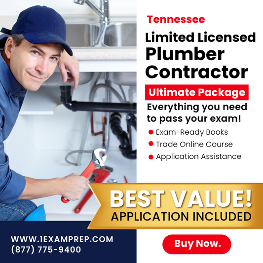 Tennessee Limited Licensed Plumber Contractor Ultimate Exam Prep Rental Package (Prov)
