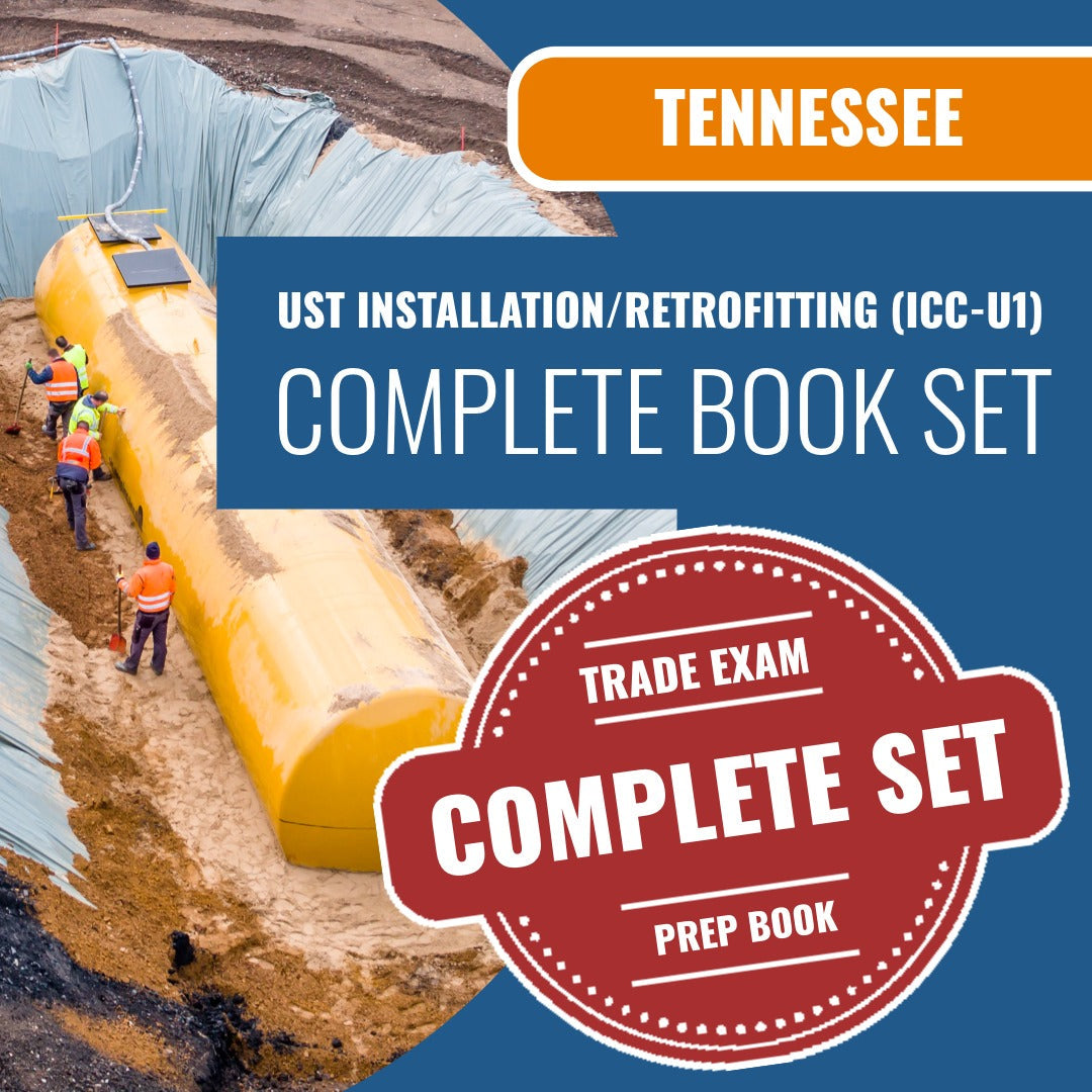 Tennessee UST Installation/Retrofitting - (ICC - U1) Exam Book Package