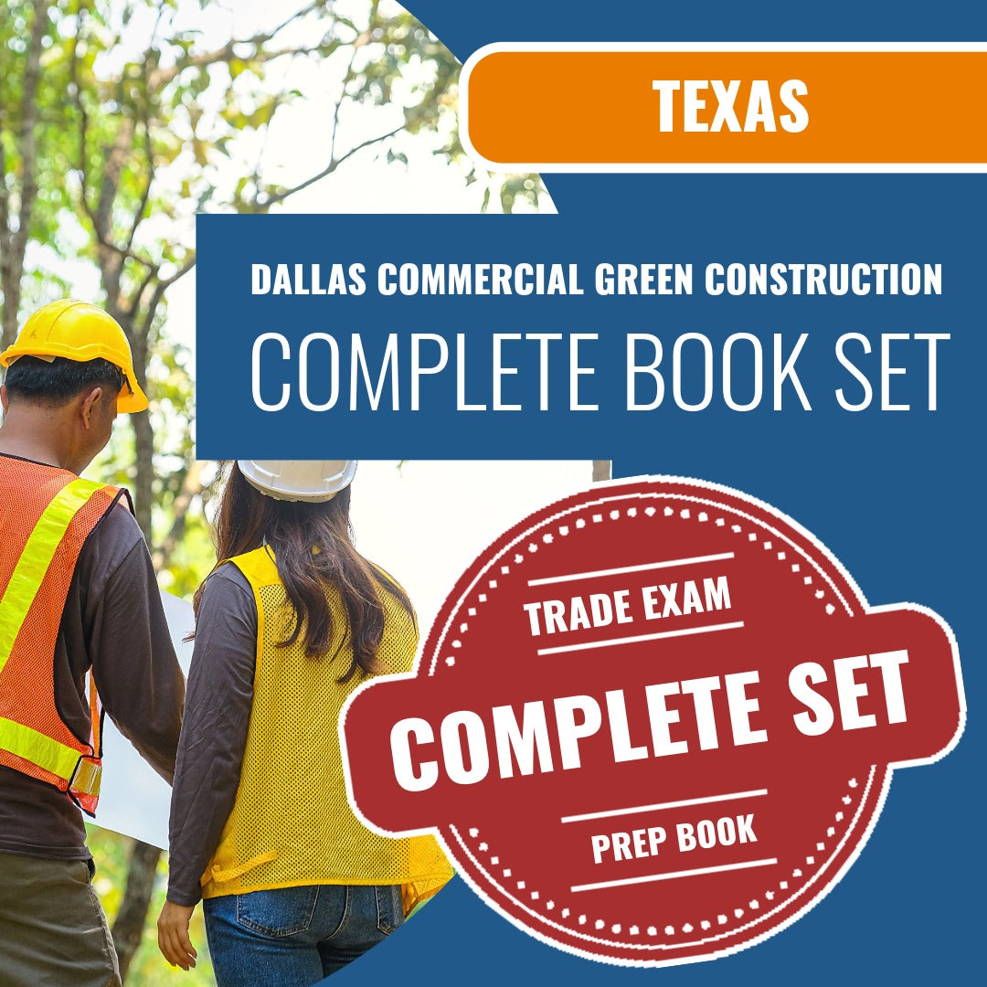 Dallas Texas Commercial Green Construction Professional - (ICC - GCP) Exam Book Package