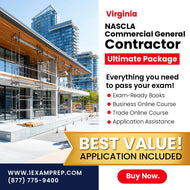 Virginia NASCLA Commercial General Building Contractor Ultimate Exam Prep Rental Package