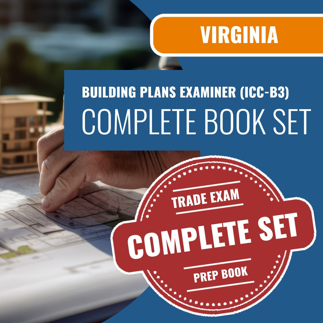 Virginia Building Plans Examiner (ICC - B3) Exam Book Package